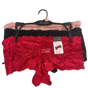 Prima‎ Valentina  Women's cheeky lace boyshort panties Size L New